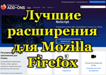 Рейтинг лучших расширений для Mozilla Firefox и сферы их использования