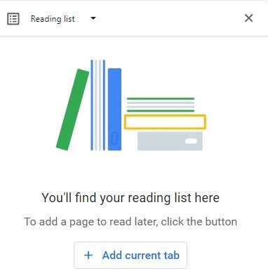  
Как удалить список для чтения из панели закладок Google Chrome