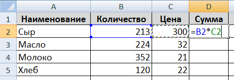 Формулы в программе Microsoft Excel