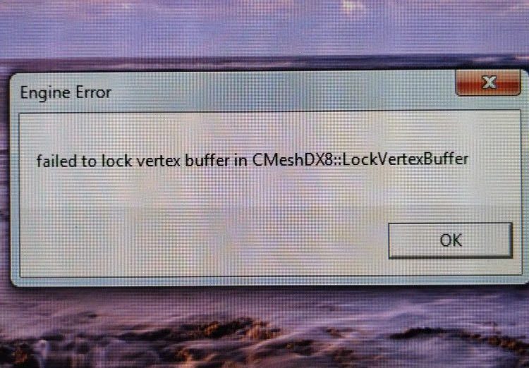  Способы исправления ошибки «Failed to lock vertex buffer in CMeshDX8»