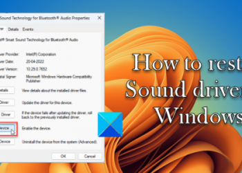 Как перезапустить звуковой драйвер в Windows 11/10
