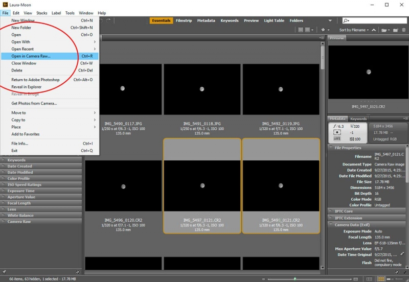  Способы открытия фотографий в Adobe Camera Raw