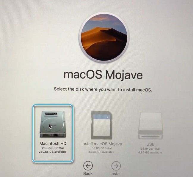  Установка Mac OS с флешки