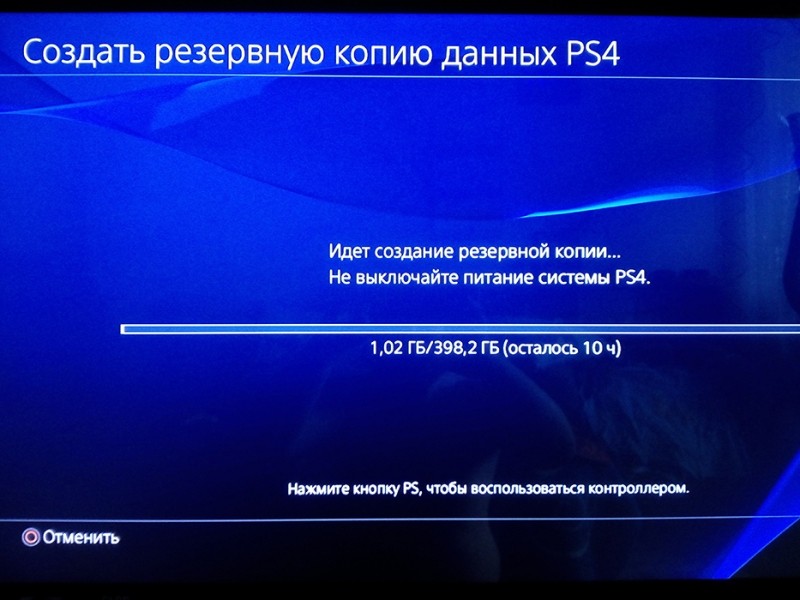  Сохранение резервных копий с PS4