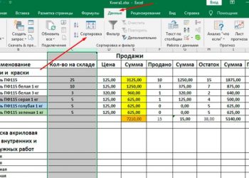 Как отсортировать данные в таблицах Excel