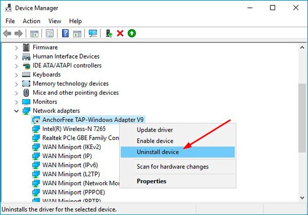  Виртуальное устройство TAP-Windows Adapter V9: что это такое и как его удалить