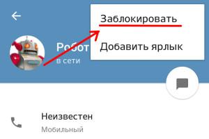  Удаление бота из «Telegram»