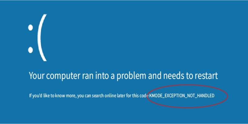  Как исправить ошибку на синем экране KMODE_EXCEPTION_NOT_HANDLED в Windows 8, 8.1, 10