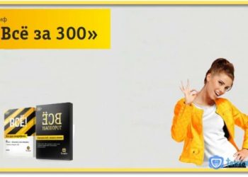Тариф «Всё за 300» Билайн: предоплата/постоплата