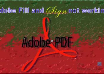 Adobe Fill и Sign не работают (исправлено)