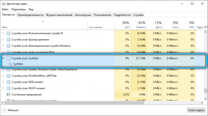  Служба SysMain в Windows: за что она отвечает, почему грузит систему и как это исправить