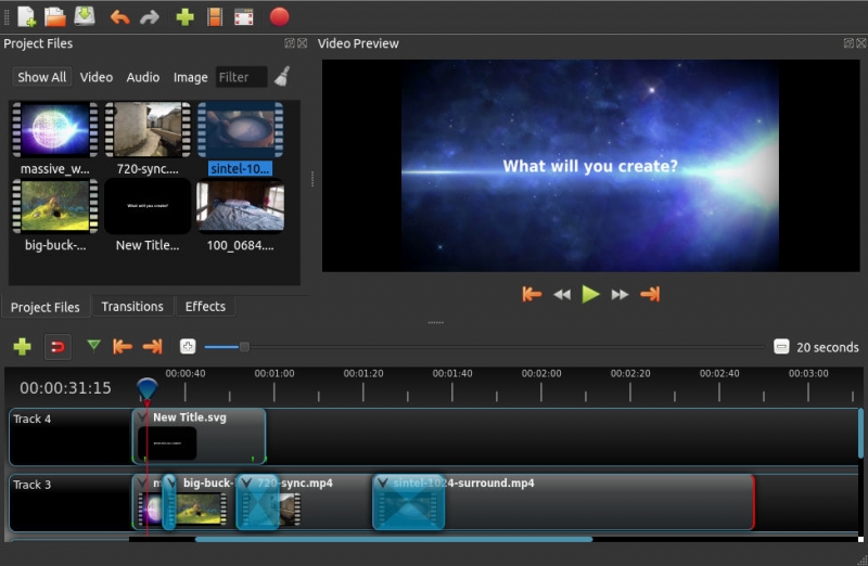  Работа в видеоредакторе OpenShot Video Editor