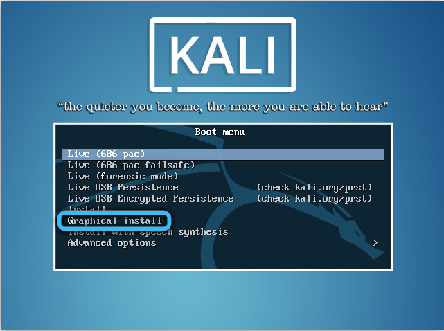 Установка ОС Kali Linux на флешку
