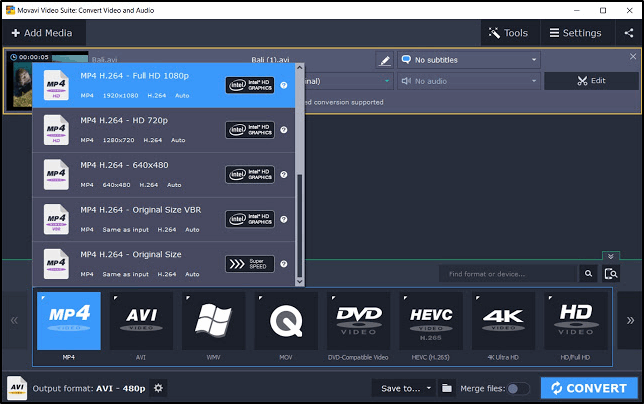  Как перевести видео формата WMV в AVI