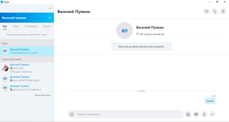  Нюансы поиска и добавления контактов в Skype