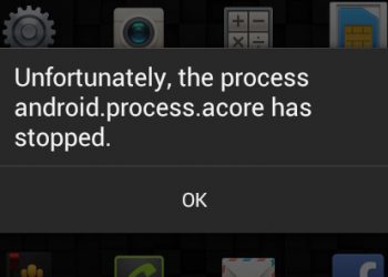 Решение ошибки android.process.acore