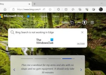 Поиск Bing не работает в Microsoft Edge