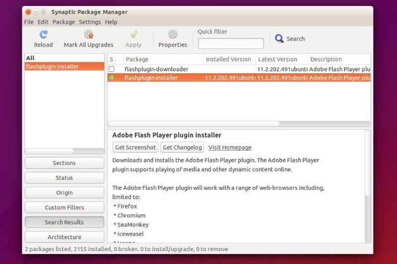  Установка Flash Player в Ubuntu