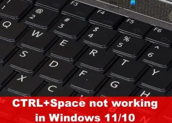 CTRL+Пробел не работает в Excel или Word в Windows 11/10