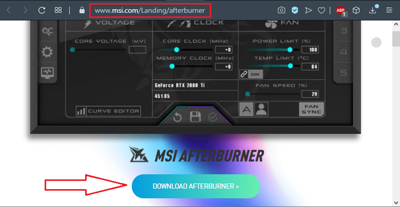  Как разогнать видеокарту с помощью MSI Afterburner