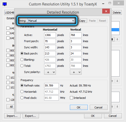 Управление настройками монитора с помощью Custom Resolution Utility Управление настройками монитора с помощью Custom Resolution Utility