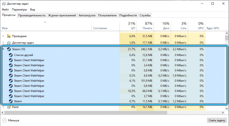  Что предпринять, если процесс Steamwebhelper грузит систему