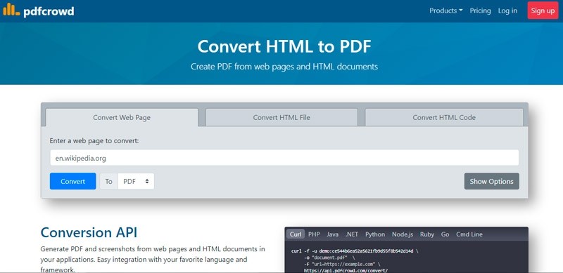  Варианты сохранения данных веб-страницы в документ формата PDF