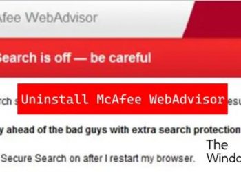 Как удалить McAfee WebAdvisor из Windows 11/10