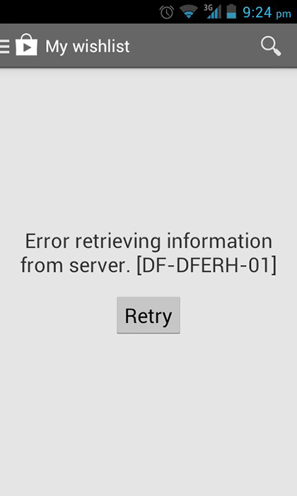  Ошибка при получении данных с сервера DF-DFERH-01 в Google Play Market: как исправить