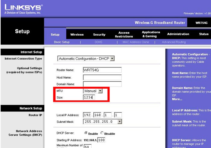  Параметр MTU в роутере: за что отвечает и как поменять