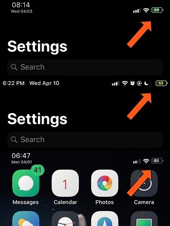  Как включить отображение заряда батареи в процентах на iPhone
