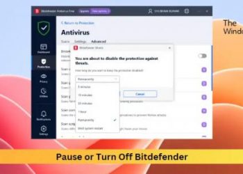 Как приостановить или отключить Bitdefender в Windows 11