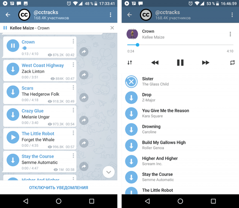  Как искать и слушать музыку в Telegram