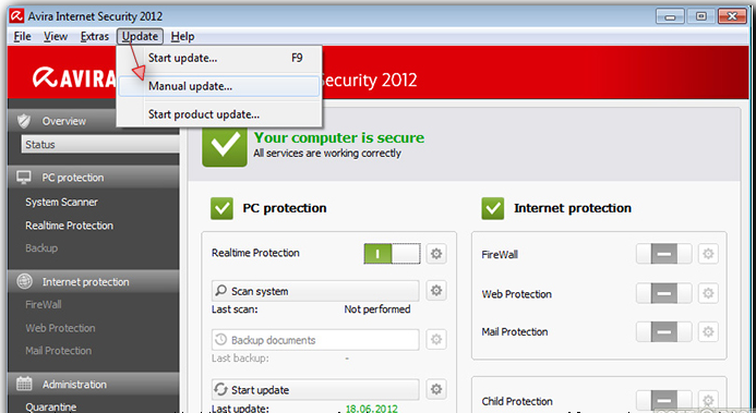  Как решить проблему, когда Avira не обновляется