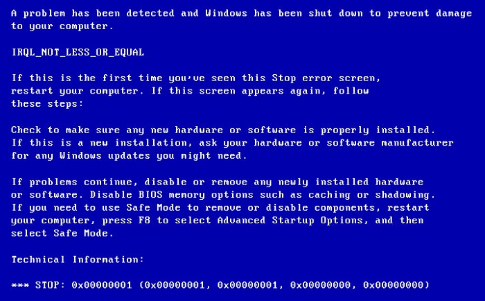  Чем может быть вызвана ошибка IRQL_NOT_LESS_OR_EQUAL, и как её исправить