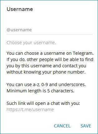  Как создавать ссылки на свой профиль и сообщества в «Telegram»