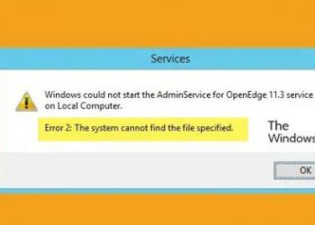 Services Error 2, система не может найти указанный файл