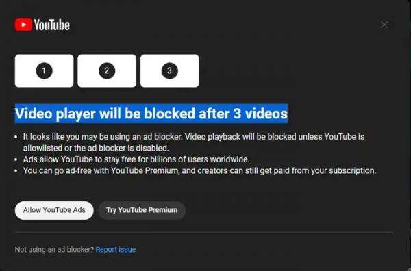  
YouTube может ограничить доступ к видео для пользователей Ad-Blocker