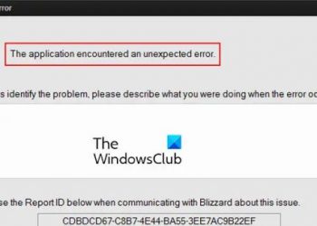 Ошибка Blizzard. Приложение обнаружило непредвиденную ошибку.