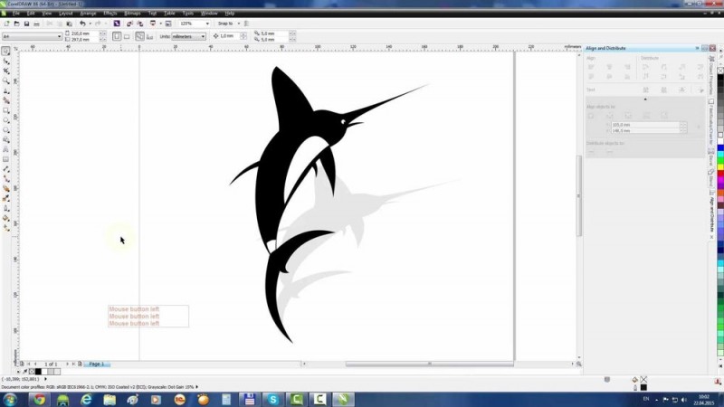  Создание тени в CorelDraw