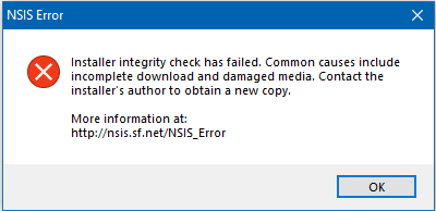  Ошибка Installer integrity check has failed: причины, способы устранения