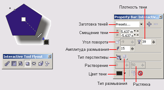  Создание тени в CorelDraw