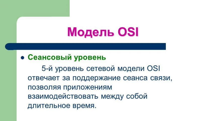  Уровни модели OSI