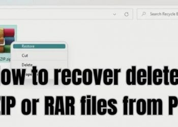 Как восстановить удаленные файлы ZIP или RAR с ПК с Windows