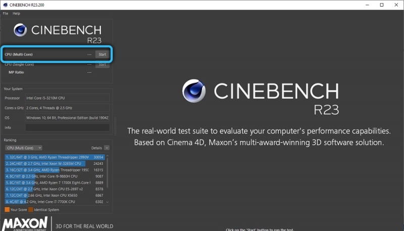  Особенности тестирования производительности CPU с помощью Cinebench