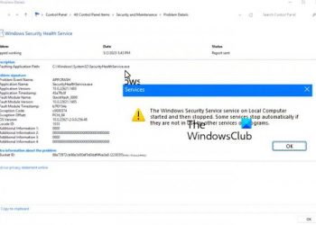 SecurityHealthService.exe аварийно завершает работу или перестает работать (исправлено)