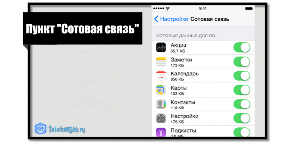 Как включить или отключить сотовые данные на Айфоне