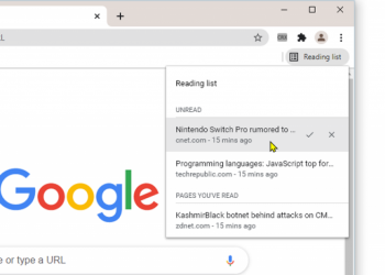 Включение, использование и удаление опции «Список для чтения» в Google Chrome