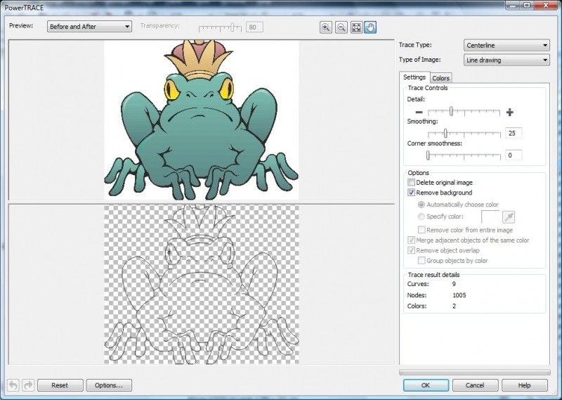  Превращение растрового изображения в векторное в CorelDraw