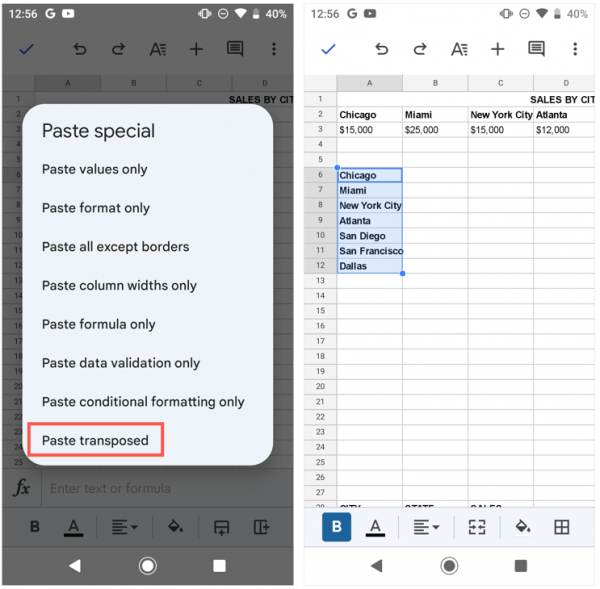  
Как транспонировать строки и столбцы в Google Sheets